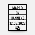 houten huwelijk tekst, houten tekst bordje, trouwdag cadeau, gepersonaliseerd cadeau huwelijk