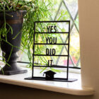 houten tekst borden, yes you did it, bordje met tekst, houten woonaccessoires, houten geslaagd cadeau, diploma cadeau, diploma kado
