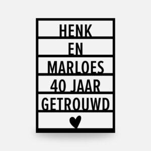 30 jaar getrouwd cadeau, 40 jaar getrouwd ideeën, kado 20 jarig huwelijk, houten tekst borden