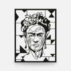frida schilderijen hout, houten woondeco, bekende schilderijen goedkoop