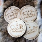 houten mijlpaalkaarten, mijlpaal schijven, maandelijkse foto baby accessoires