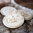 houten mijlpaalkaarten, mijlpaal schijven, maandelijkse foto baby accessoires