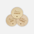 maandelijkse foto baby accessoires, houten mijlpaalkaarten, mijlpaal schijven